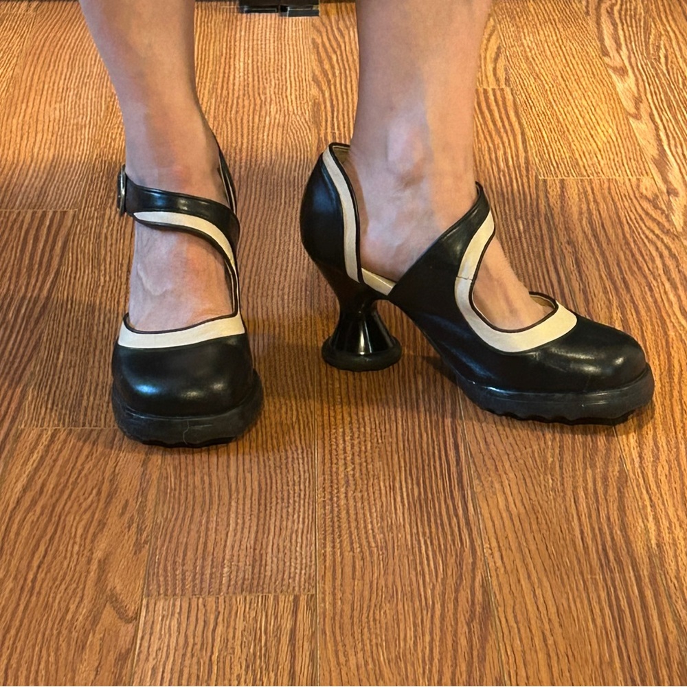 Like New Fluevog Black and White Heels - Picture 2 of 16